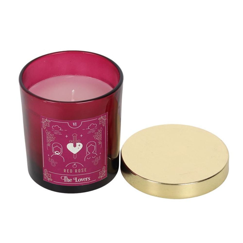 The Lovers Red Rose Tarot Candle From Witch, Please!