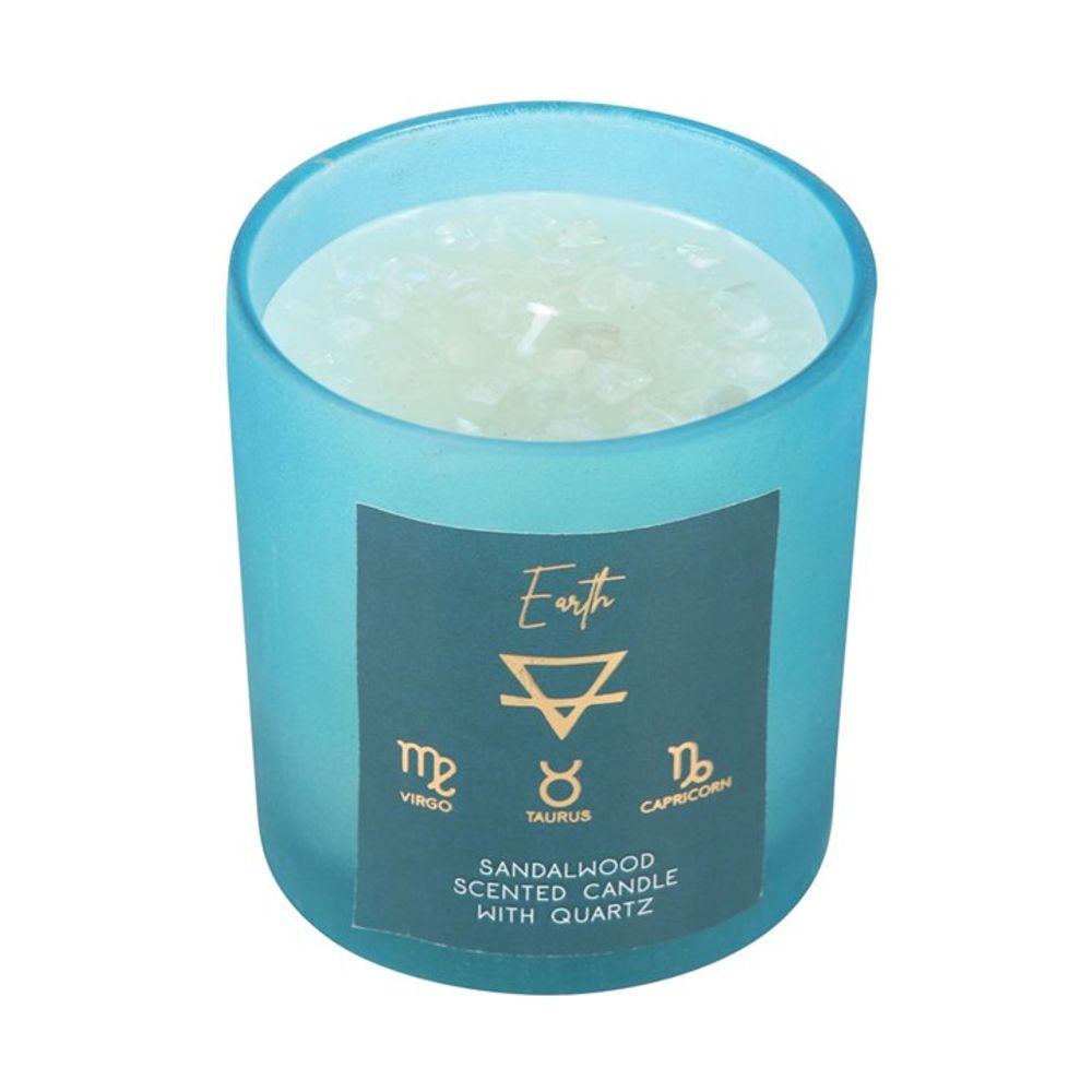 Earth Element Sandalwood Crystal Chip Candle From Witch, Please!