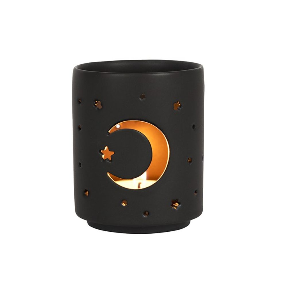 Small Black Mystical Moon Cut Out Tealight Holder From Witch, Please!