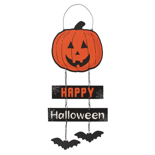 Happy Halloween Pumpkin Chain Sign From Witch, Please!