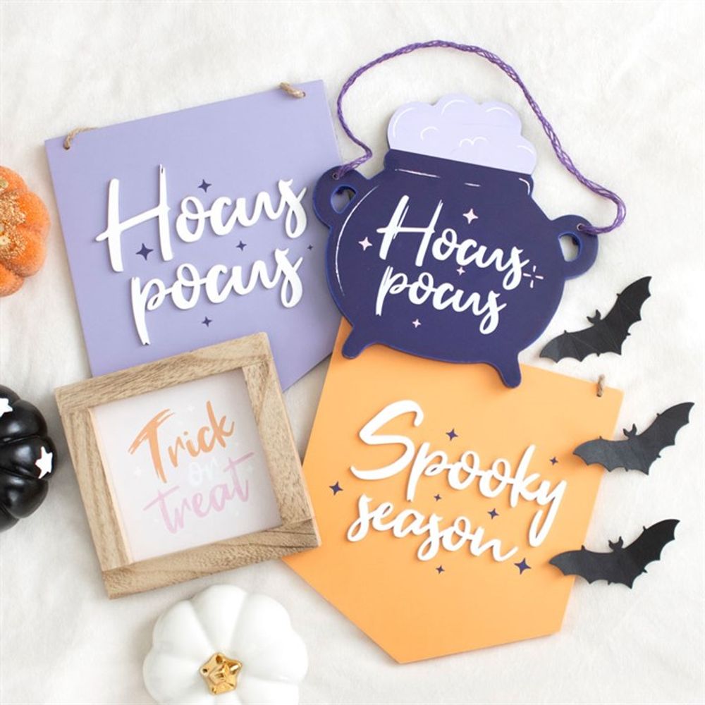 Pink Trick or Treat Wooden Frame Sign From Witch, Please!