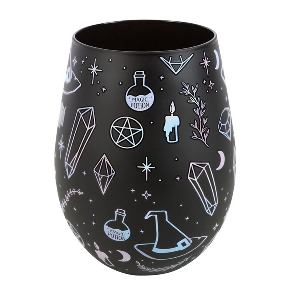 Crystal Witch Print Stemless Glass From Witch, Please!