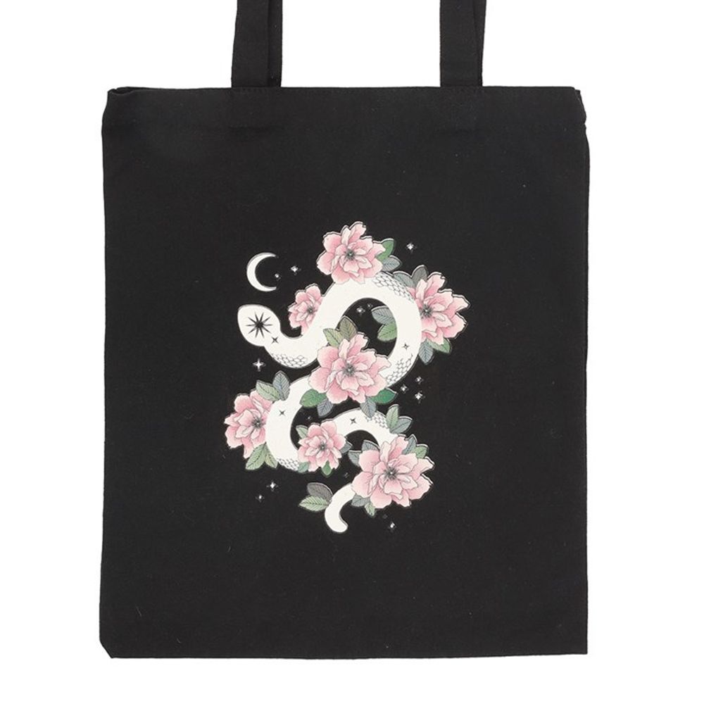 Floral Snake Polycotton Tote Bag From Witch, Please!