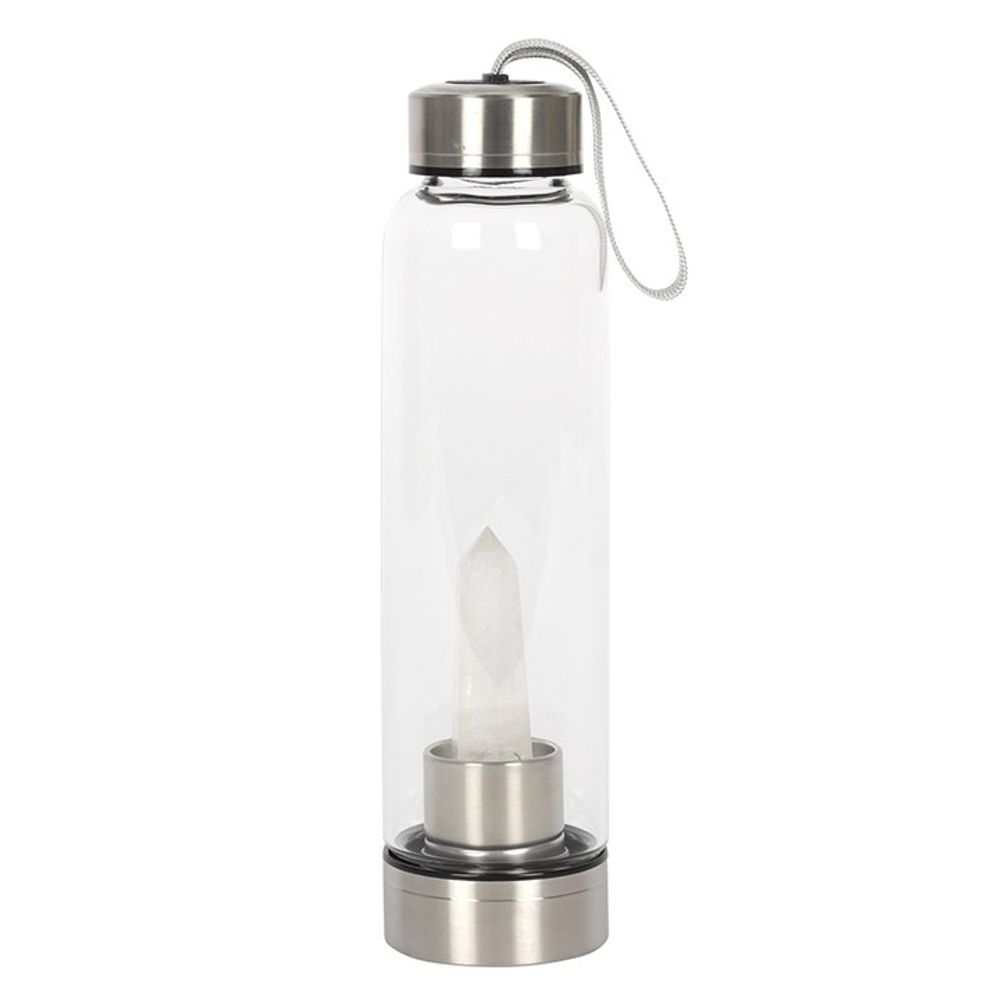 Clear Quartz Energising Glass Water Bottle From Witch, Please!