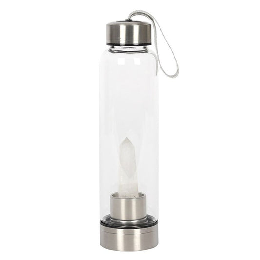 Clear Quartz Energising Glass Water Bottle From Witch, Please!