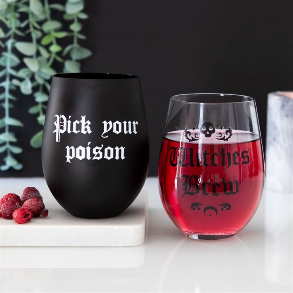 Witches Brew Stemless Wine Glass From Witch, Please!