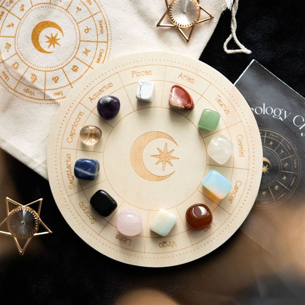 Astrology Wheel Crystal Grid Set From Witch, Please!