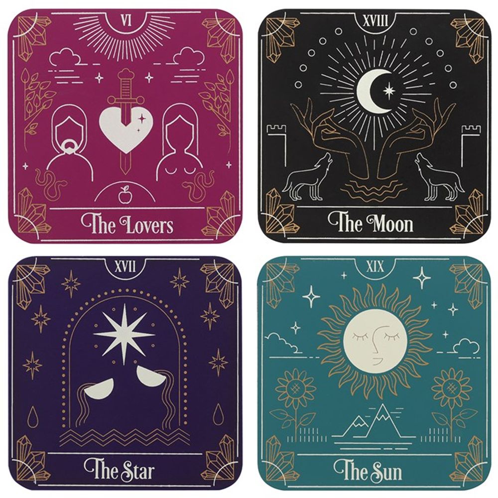 Tarot Card Coaster Set From Witch, Please!