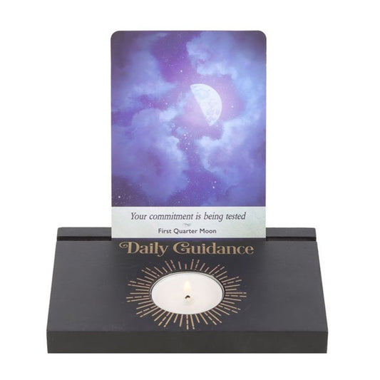 Black Daily Guidance Tarot Card Stand Tealight Holder From Witch, Please!