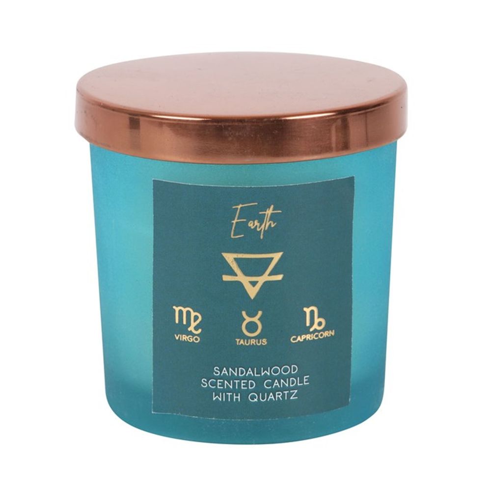 Earth Element Sandalwood Crystal Chip Candle From Witch, Please!