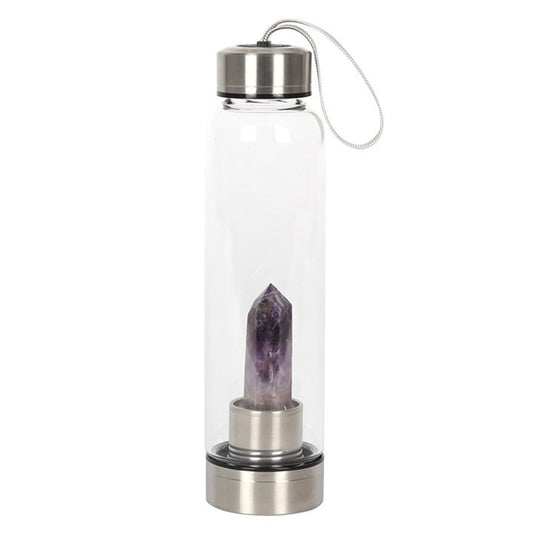 Amethyst Calming Glass Water Bottle From Witch, Please!