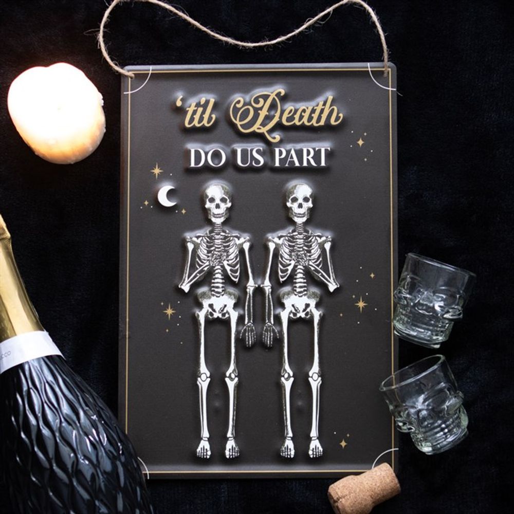 Til Death Do Us Part Hanging Metal Sign From Witch, Please!