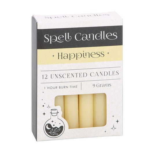 Pack of 12 Happiness Spell Candles From Witch, Please!