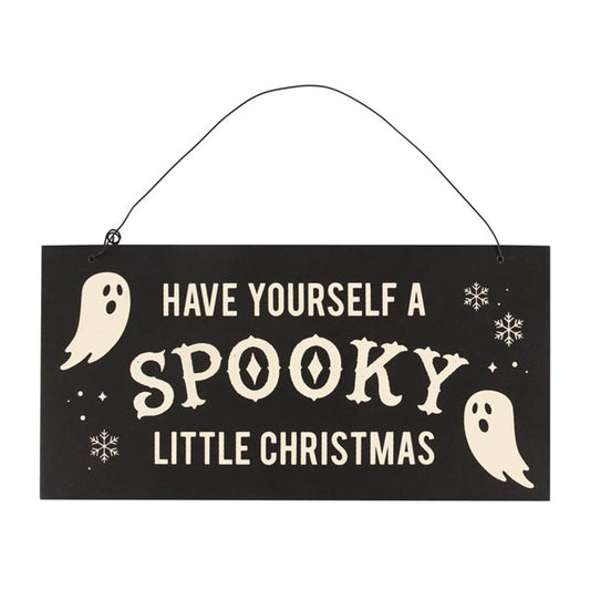 Spooky Little Christmas Hanging Sign From Witch, Please!