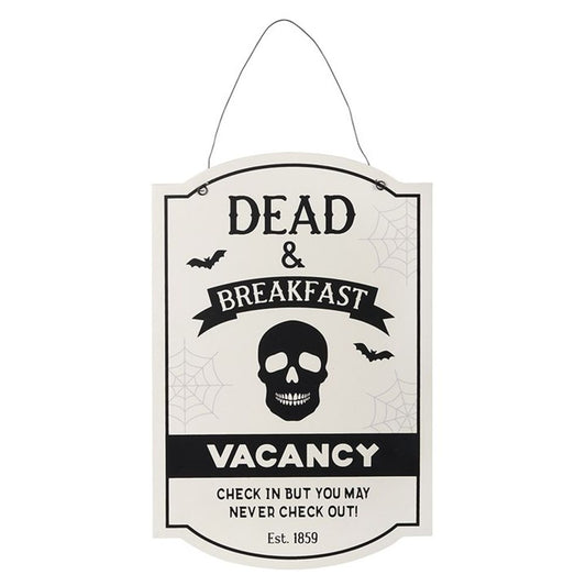 30cm Dead and Breakfast Hanging Sign From Witch, Please!