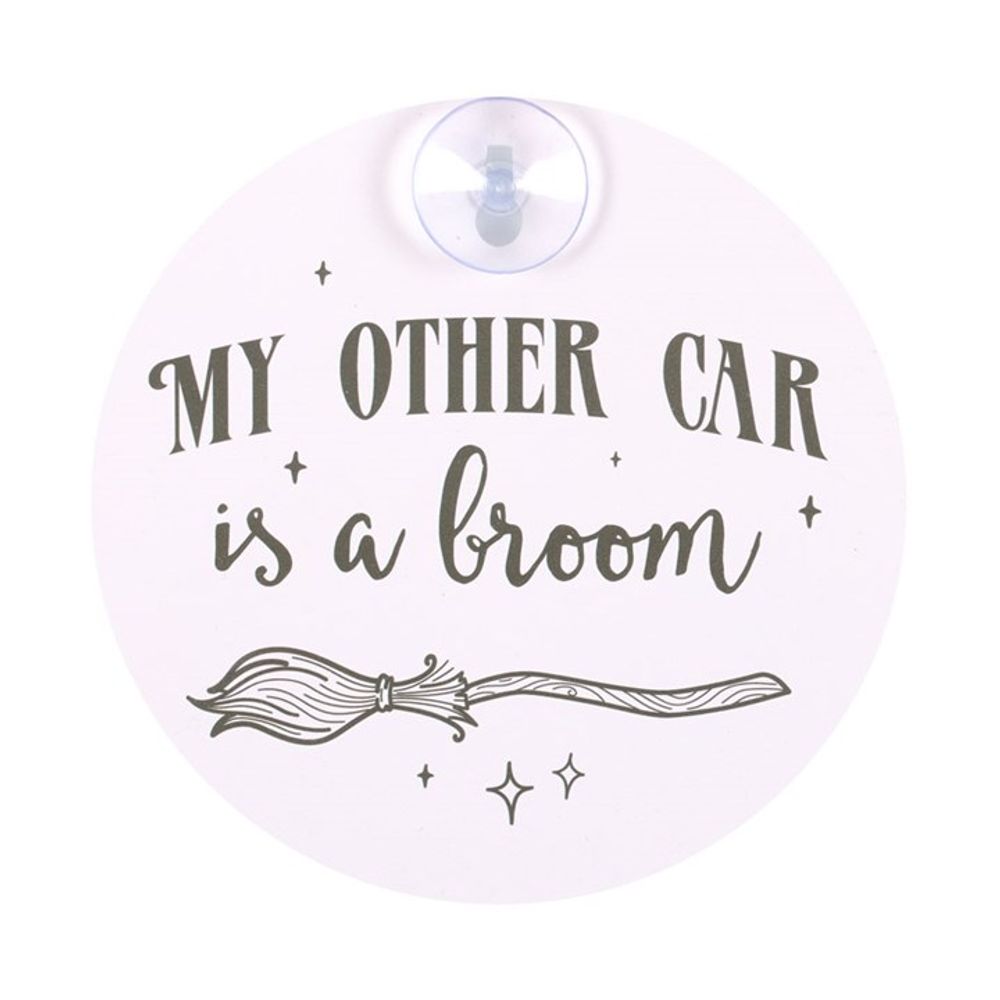 My Other Car is a Broom Window Sign From Witch, Please!