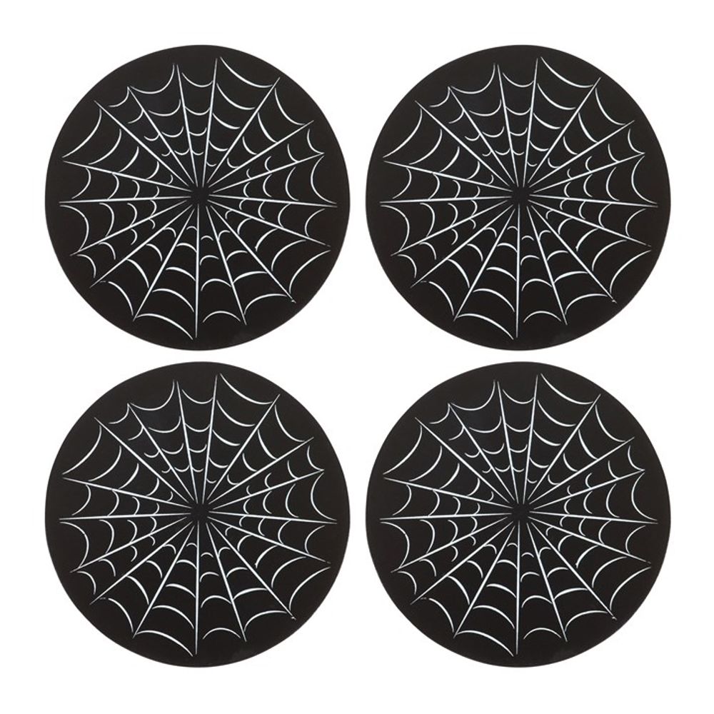 Black Spiderweb Coaster Set From Witch, Please!