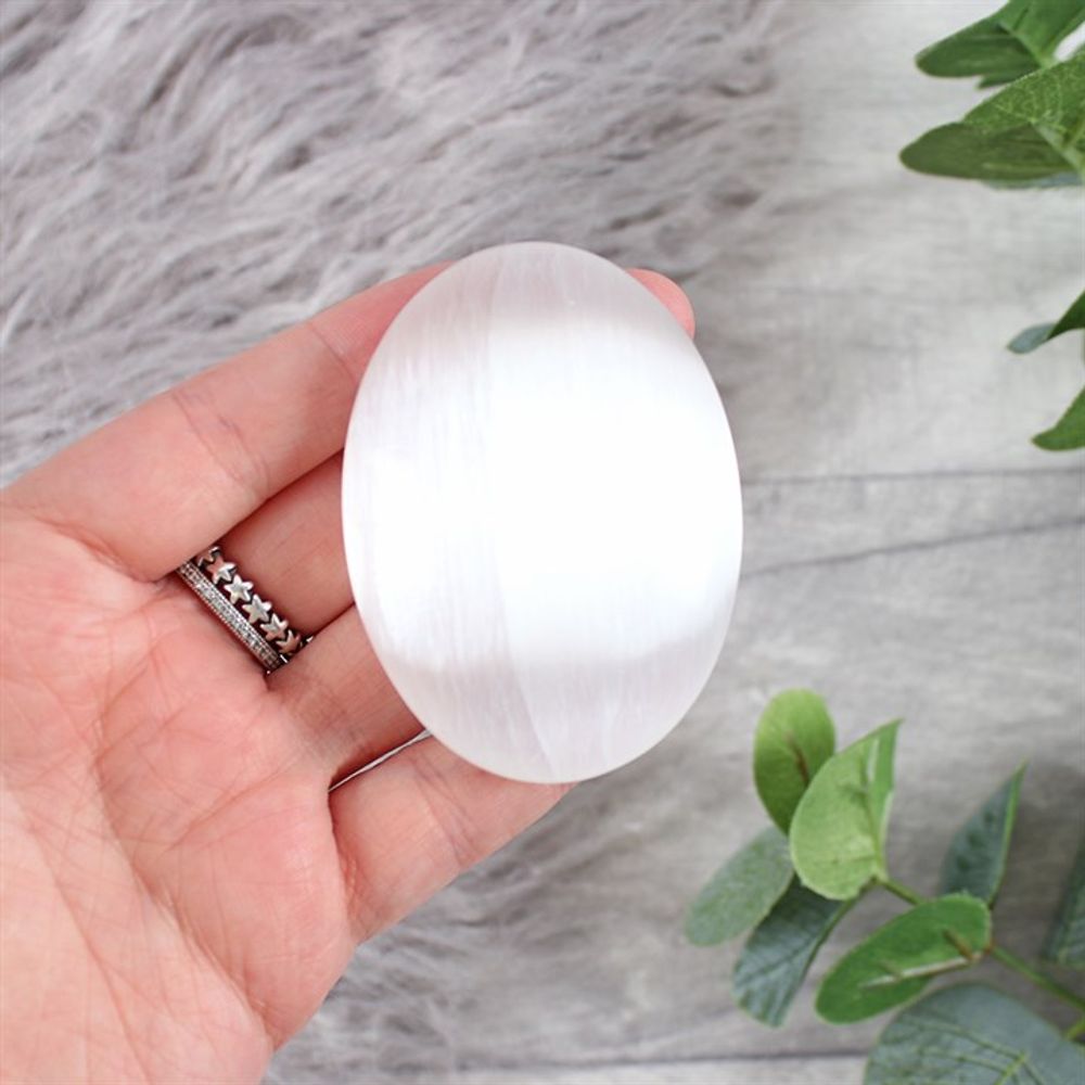 Selenite Palm Stone From Witch, Please!