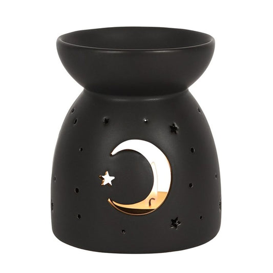 Black Mystical Moon Cut Out Oil Burner From Witch, Please!