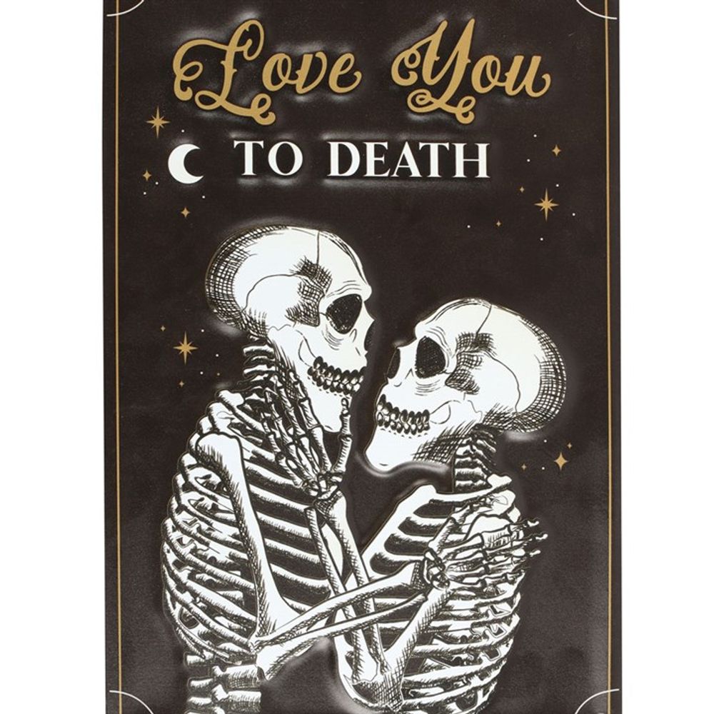 Love You To Death Hanging Metal Sign From Witch, Please!