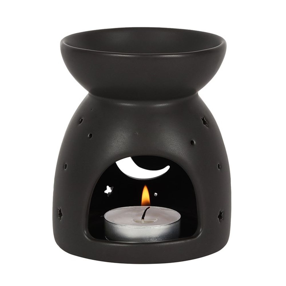 Black Mystical Moon Cut Out Oil Burner From Witch, Please!