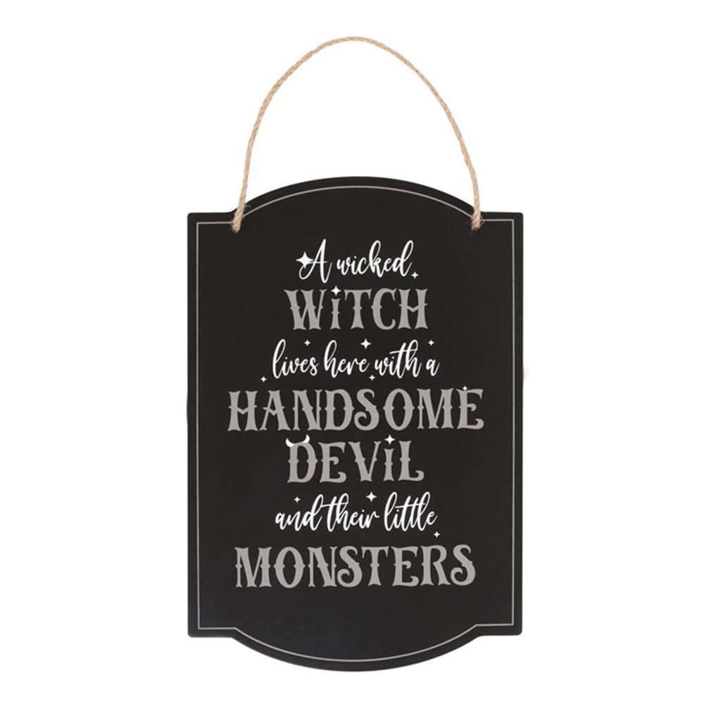 Wicked Witch Family Hanging Sign From Witch, Please!