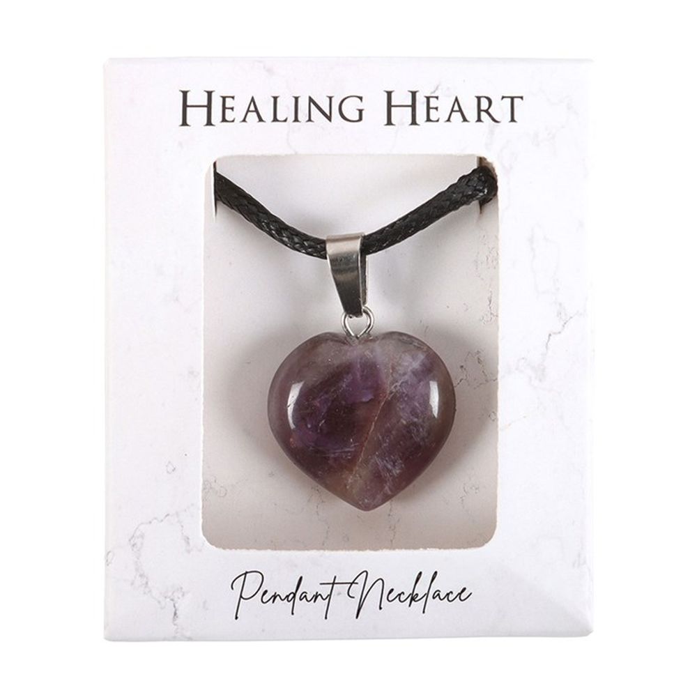 Amethyst Healing Crystal Heart Necklace From Witch, Please!