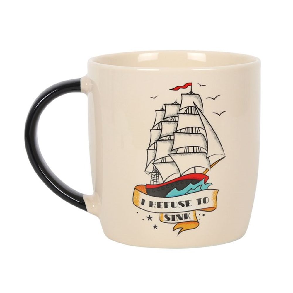 I Refuse To Sink Tattoo Ship Mug From Witch, Please!