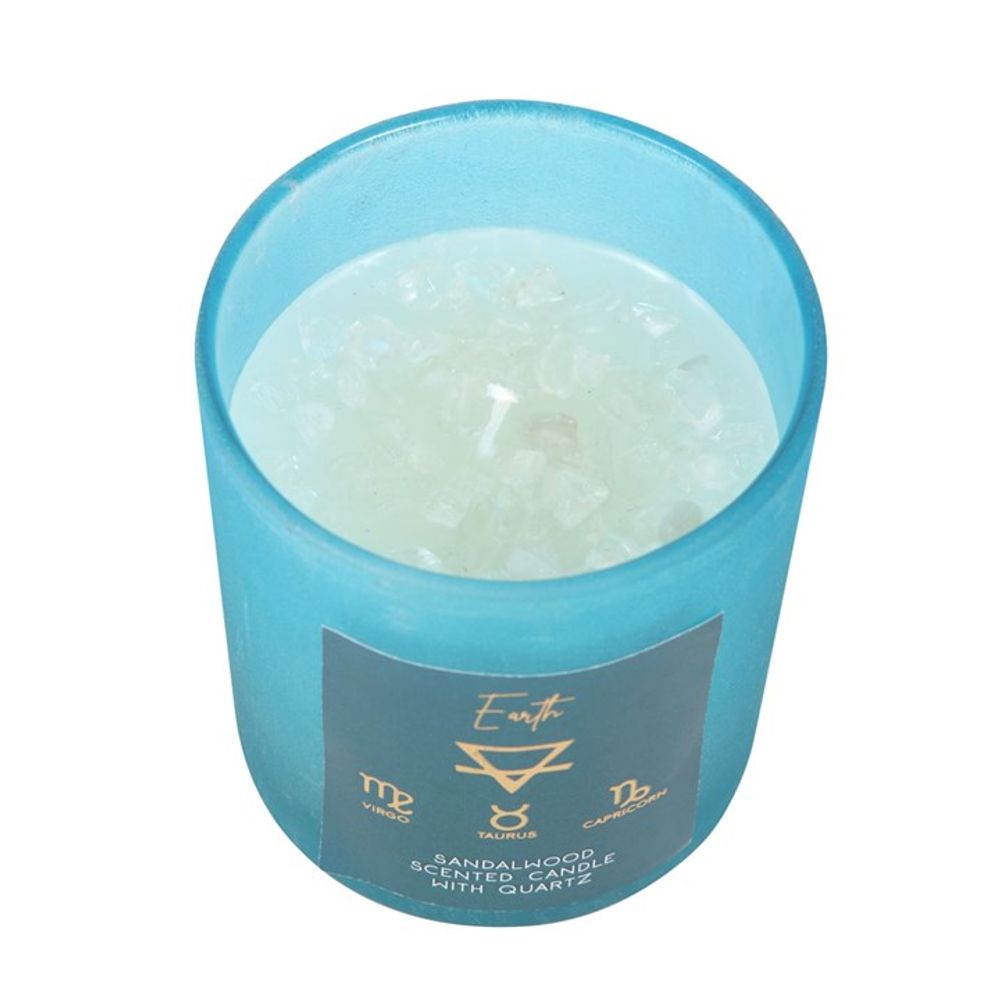 Earth Element Sandalwood Crystal Chip Candle From Witch, Please!