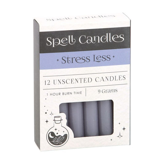 Pack of 12 Stress Less Spell Candles From Witch, Please!