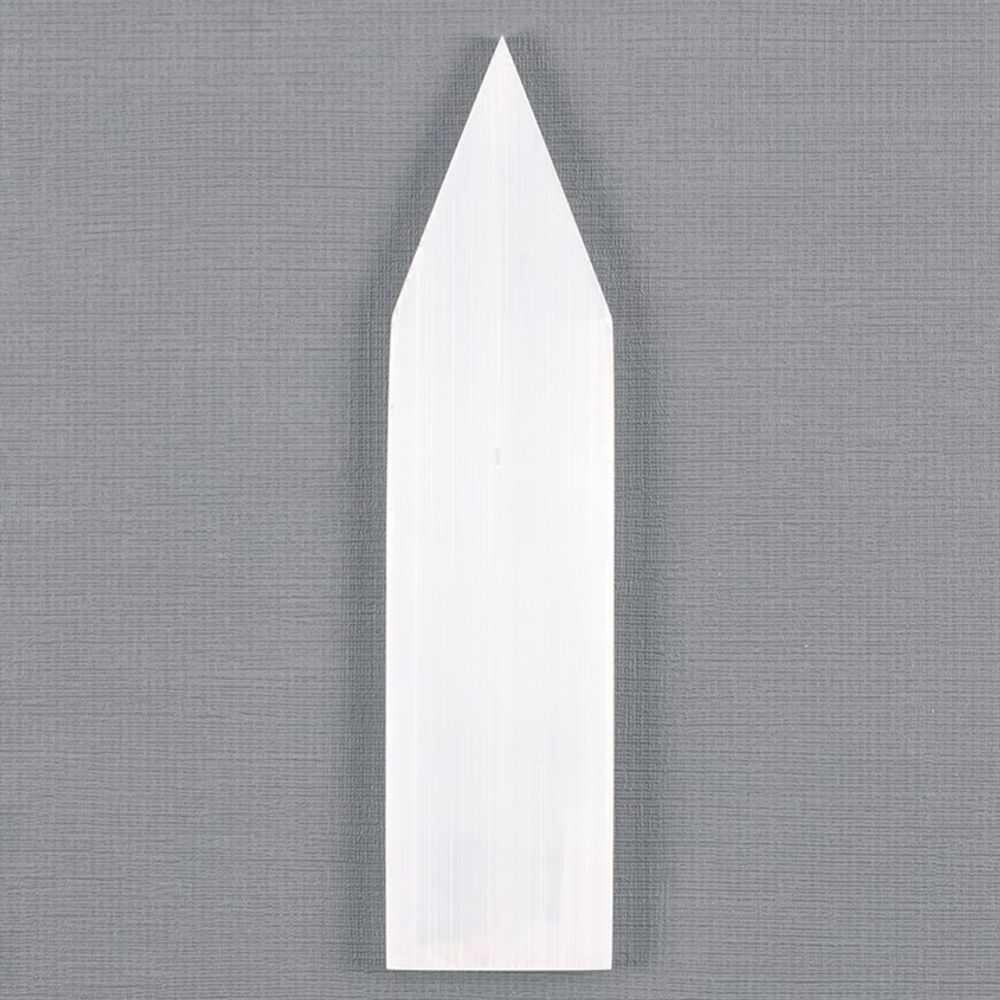 Selenite Flat Pointed Wand From Witch, Please!