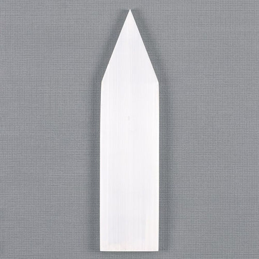 Selenite Flat Pointed Wand From Witch, Please!