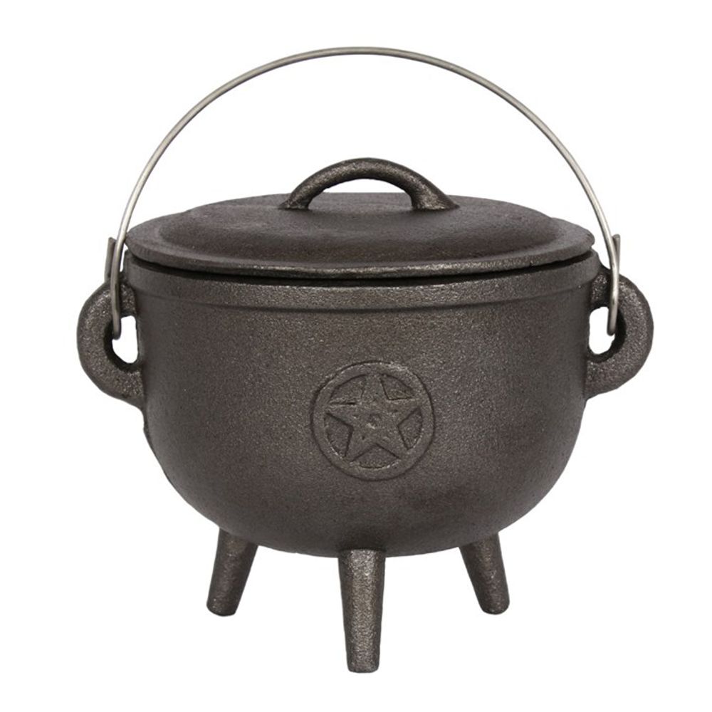 15cm Cast Iron Cauldron With Pentagram From Witch, Please!