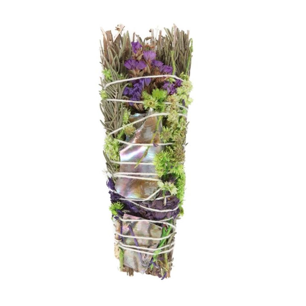 6in Ritual Wand Smudge Stick with Rosemary, Lavender and Abalone From Witch, Please!