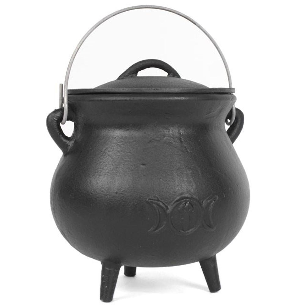 19cm Cast Iron Cauldron With Triple Moon From Witch, Please!