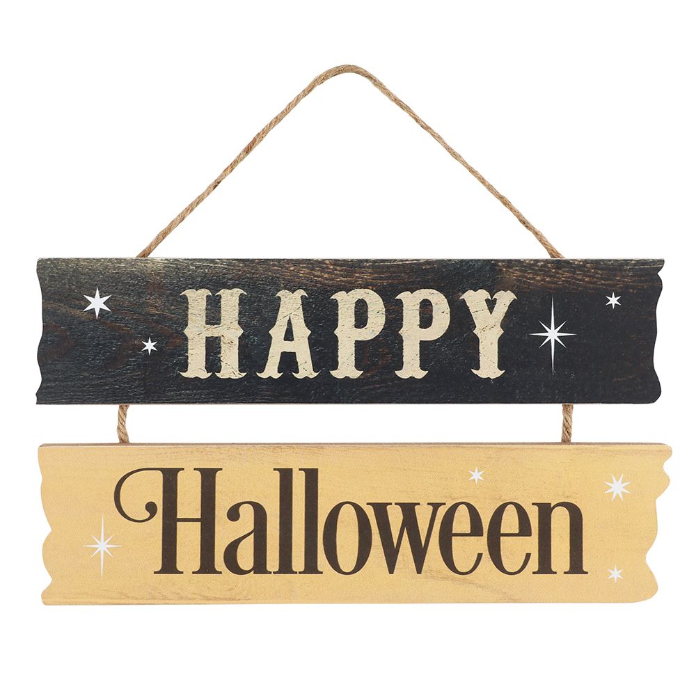 Happy Halloween Hanging MDF Sign From Witch, Please!