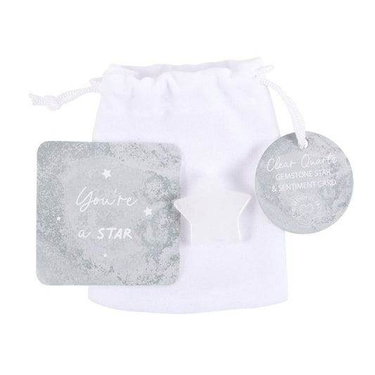 You're a Star Lucky Clear Quartz Crystal Star in a Bag From Witch, Please!