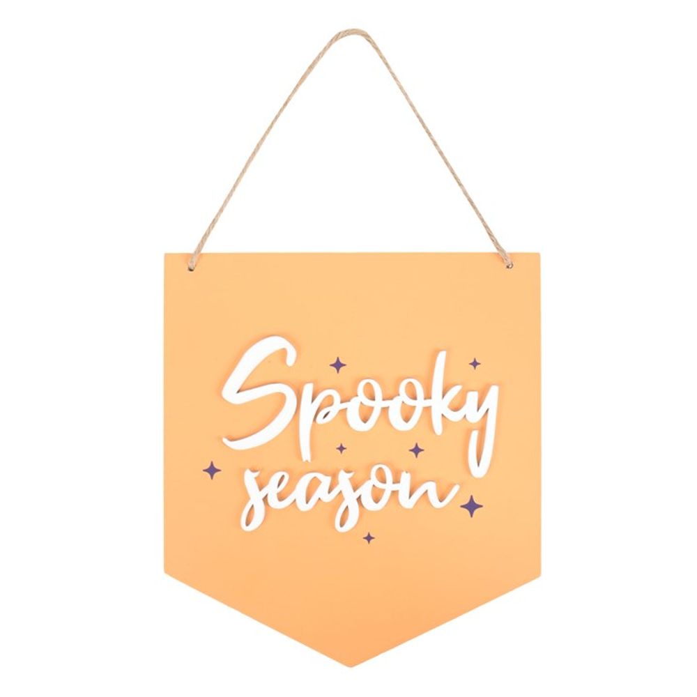 Orange Spooky Season Hanging Sign From Witch, Please!