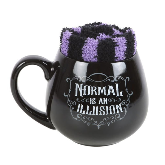 Normal is an Illusion Gothic Mug and Socks Set From Witch, Please!