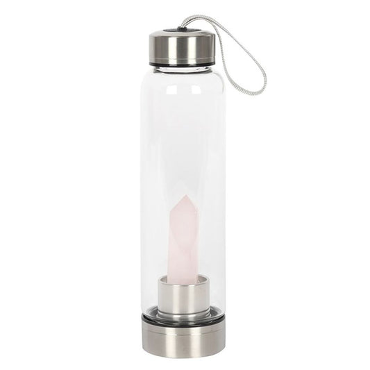 Rose Quartz Purifying Glass Water Bottle From Witch, Please!