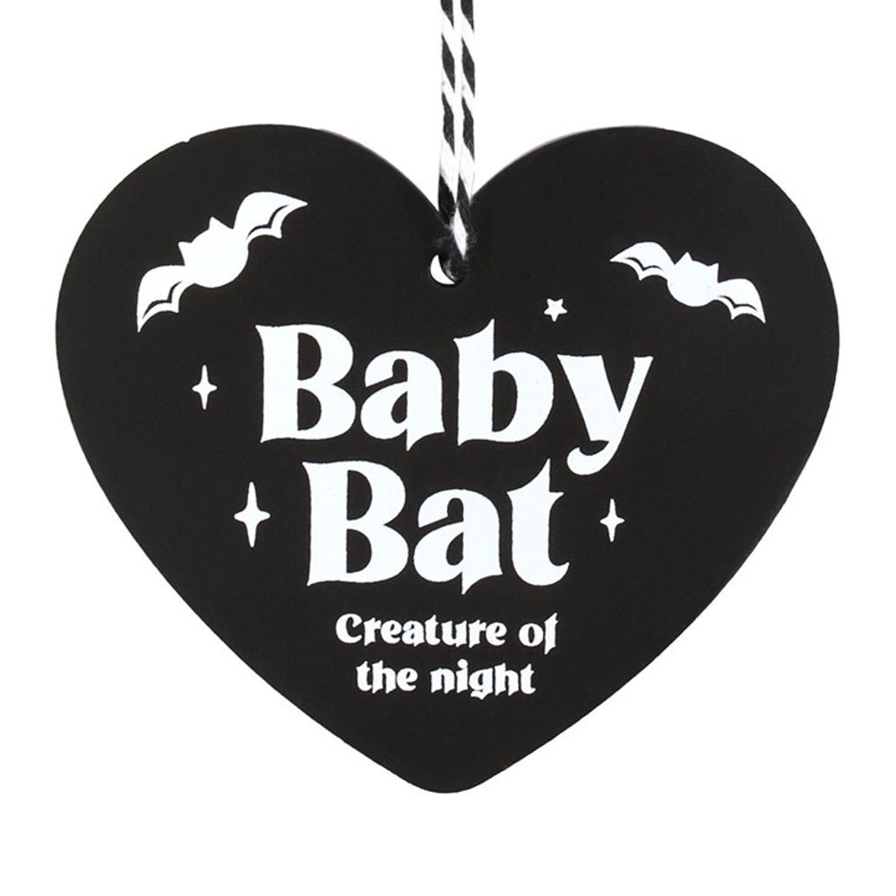 Baby Bat Hanging Heart Sign From Witch, Please!