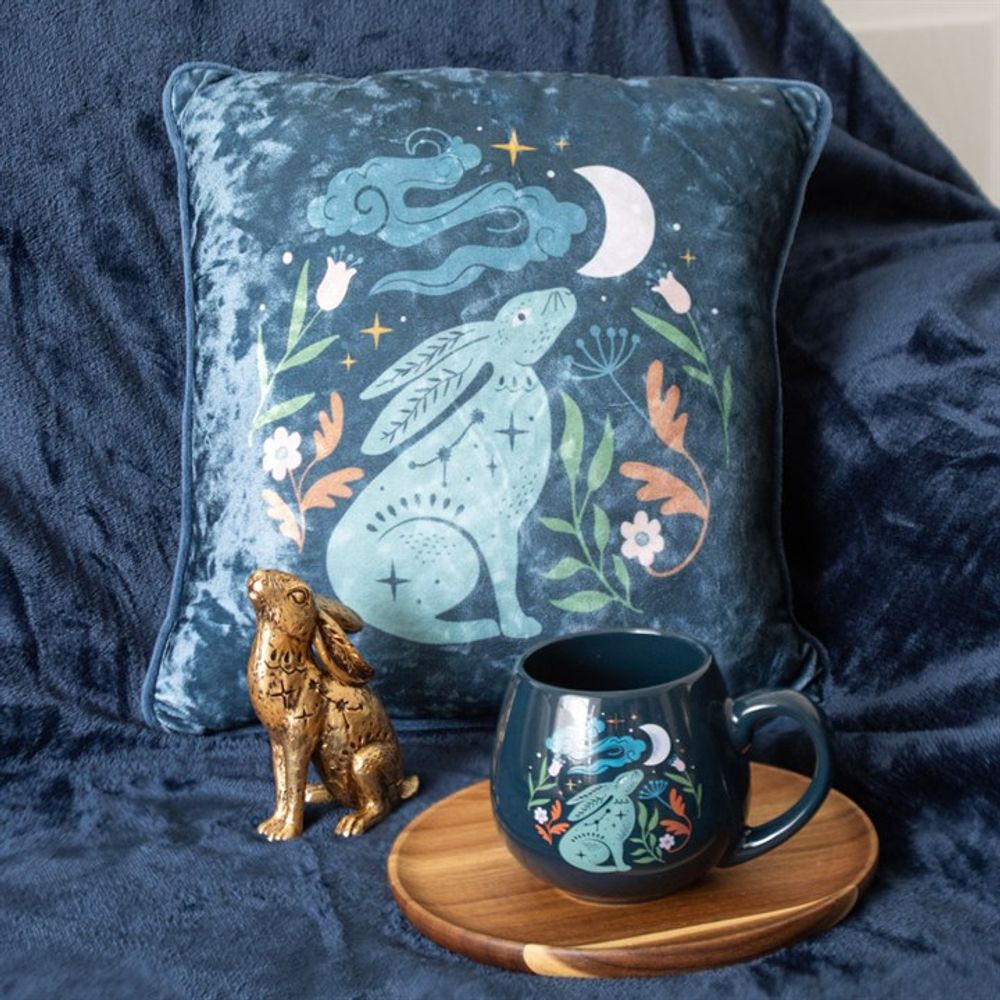 35cm Square Midnight Hare Cushion From Witch, Please!