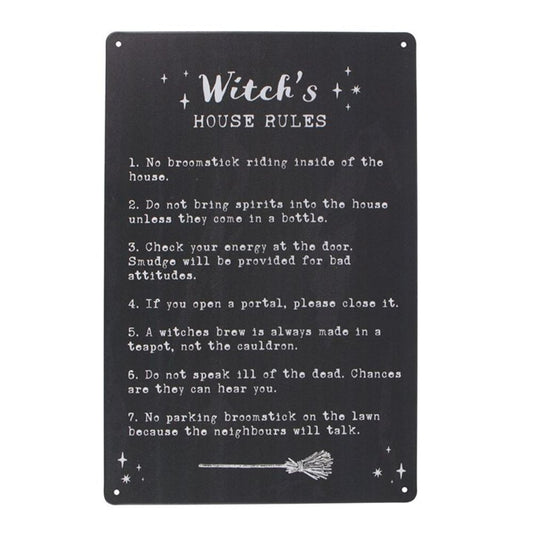 Witch's House Rules Metal Sign From Witch, Please!