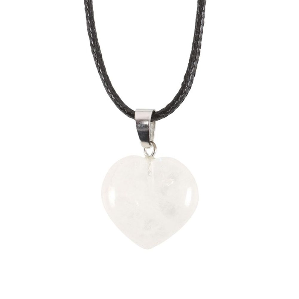 Clear Quartz Healing Crystal Heart Necklace From Witch, Please!