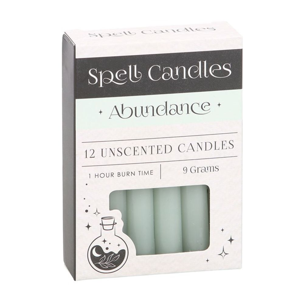 Pack of 12 Abundance Spell Candles From Witch, Please!