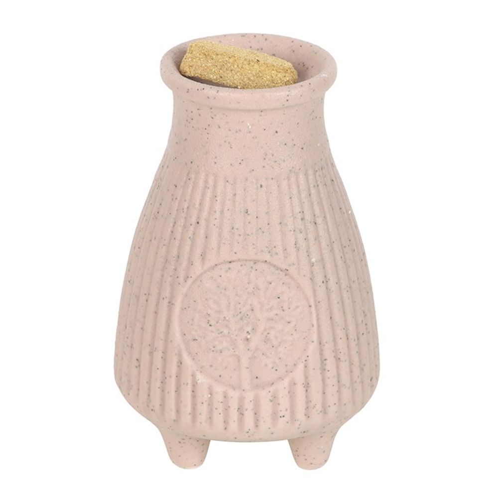 Greige Ribbed Palo Santo Brick Burner From Witch, Please!