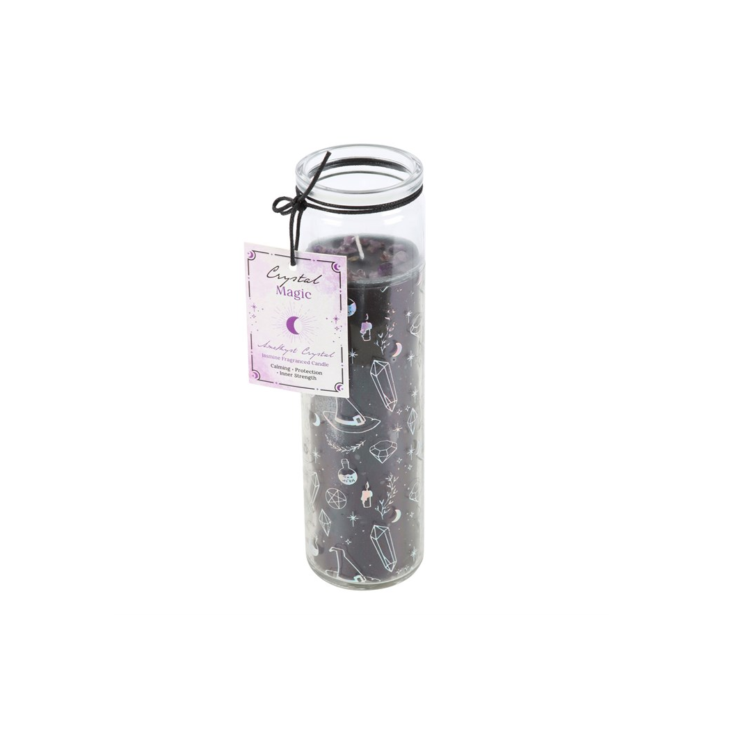 Crystal Witch Jasmine Tube Candle with Amethyst Chips From Witch, Please!