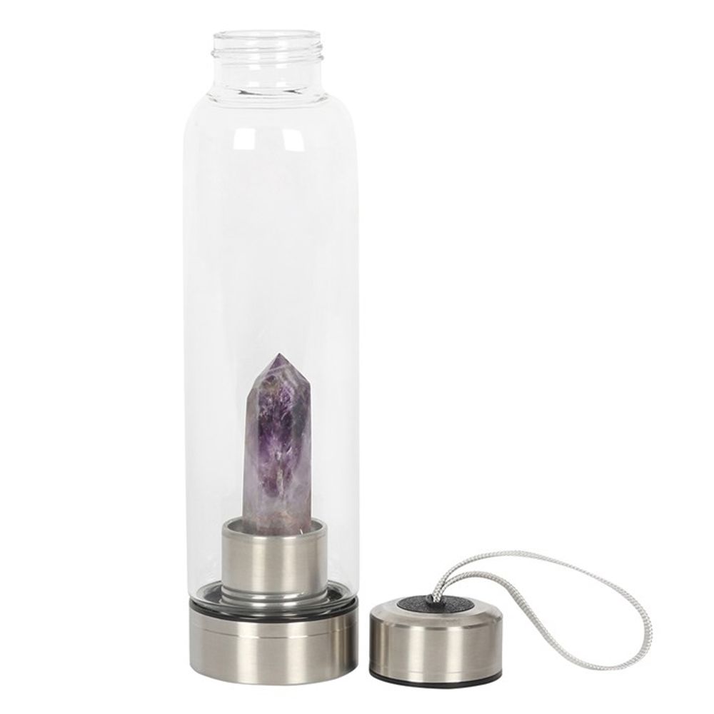 Amethyst Calming Glass Water Bottle From Witch, Please!