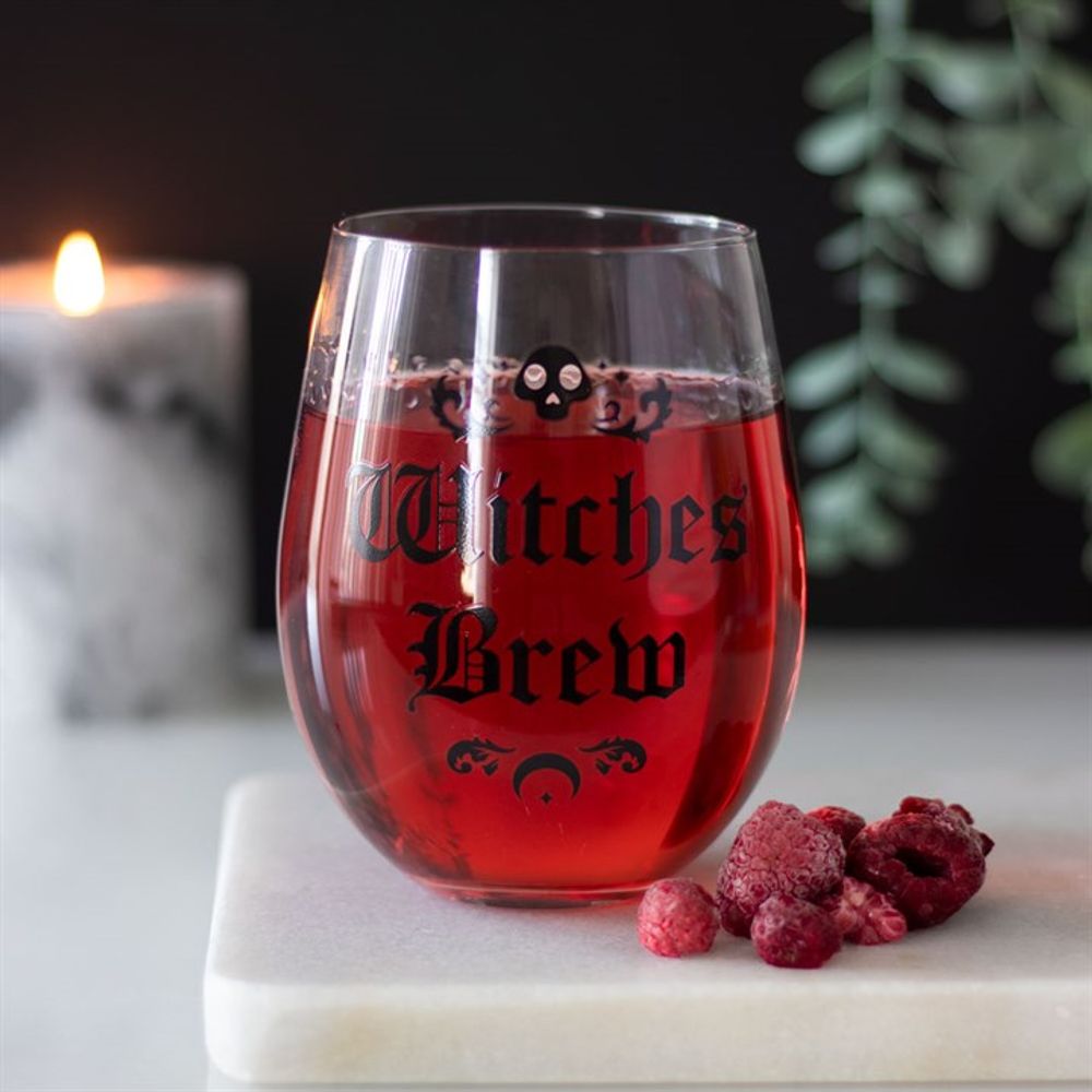 Witches Brew Stemless Wine Glass From Witch, Please!