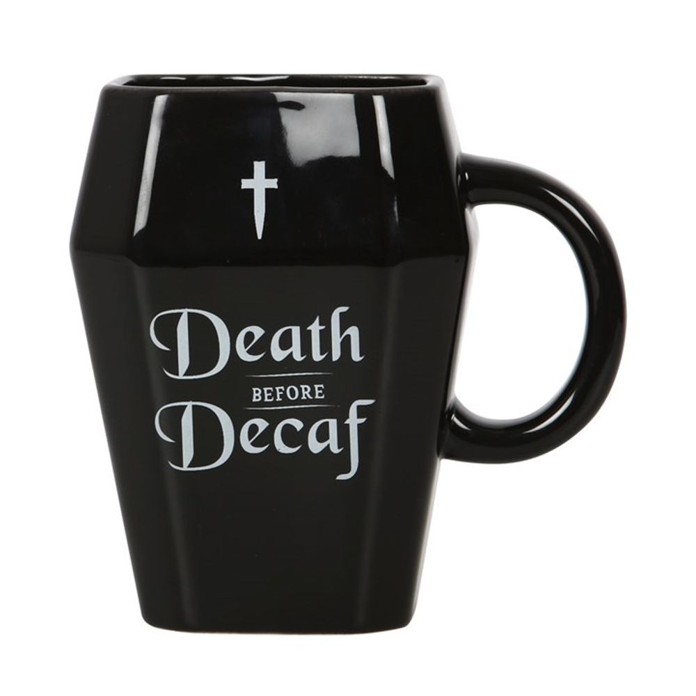 Death Before Decaf Coffin Mug From Witch, Please!